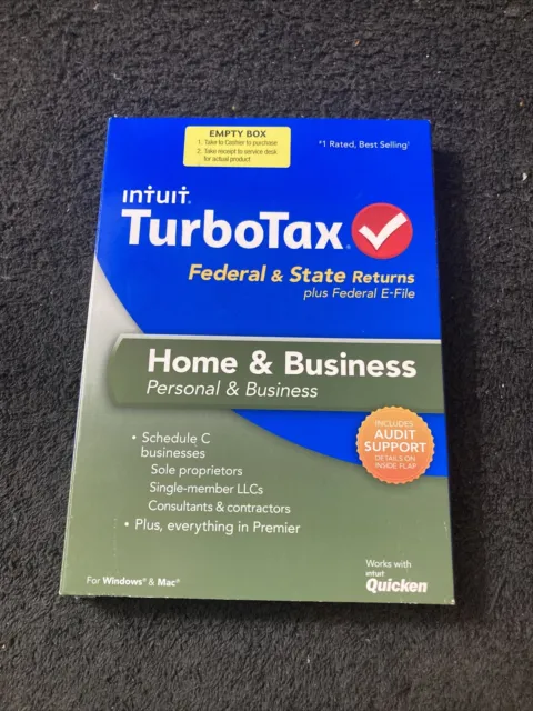 2013 TurboTax Home & Business federal e-file & state tax return for PC & Mac CD