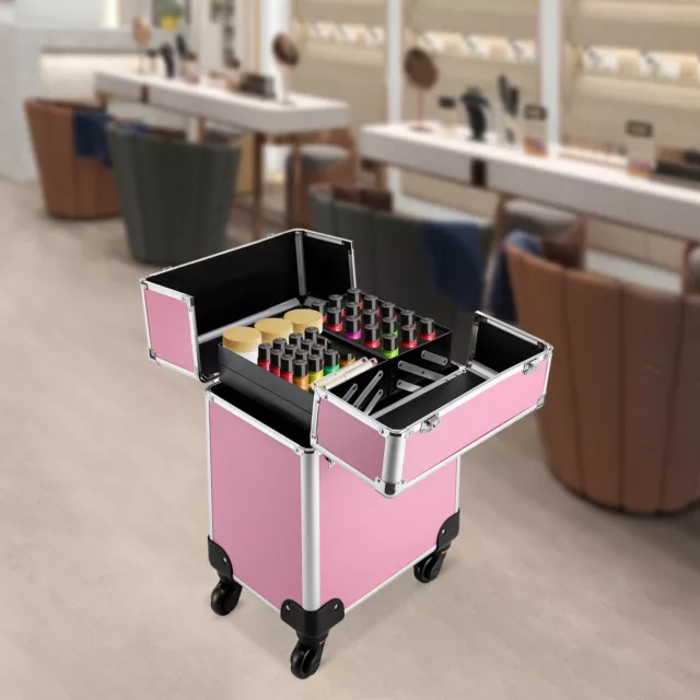 Kosmetikkoffer Trolley Beauty Case Friseurkoffer Schminkkoffer Make-up Koffer