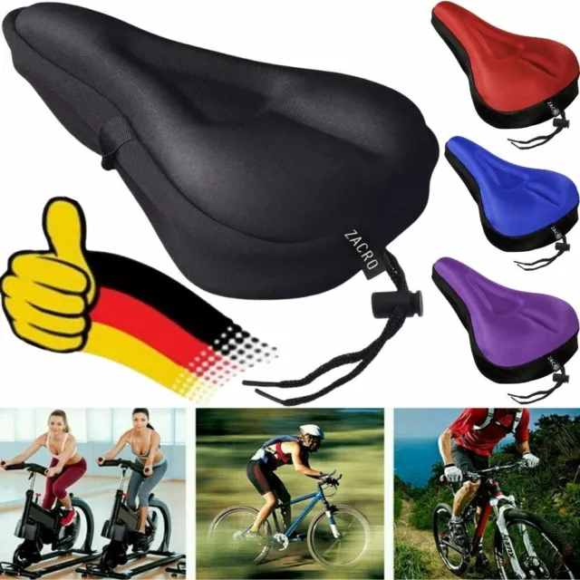 3D Sattelüberzug Gel Fahrrad Sattelbezug Bezug Sitzpolster Sitzbezug Satteldecke