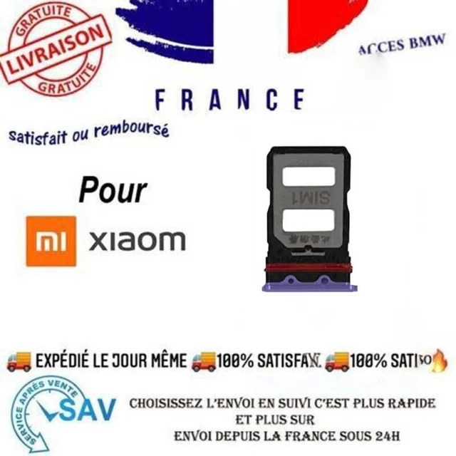 Tiroir Sim (carte SIM) Pour Xiaomi Poco F2 Pro - Violet, Neuf, Origine Chine