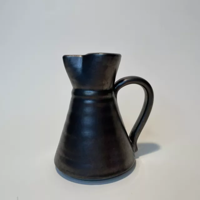 Vintage Prinknash Abbey Redware Pottery Small Pitcher Pewter Glaze England
