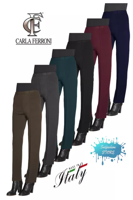 Pantalone donna invernale in maglia di lana made in Italy CARLA FERRONI 6626