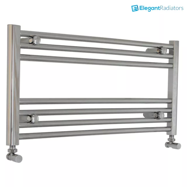 400 mm High Heated Towel Rail Radiator Chrome Flat Designer Bathroom Niche Size 2