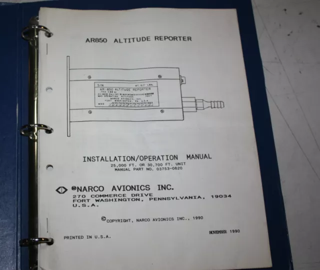 AR-850 Altitude Reporter Installation Manual Avionics