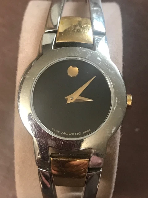 Movado Amorosa 81 E4 1842 Two Tone Swiss Steel Wristwatch
