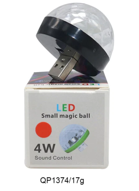 Lumières de fête LED USB 4W 5V, lampe d'atmosphère de karaoké, boule Disco