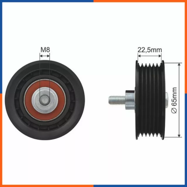 Galet tendeur de courroie d'accessoire pour CITROEN | T36456, 532047710, 55291