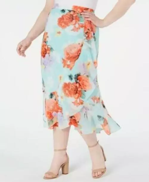 Calvin Klein's skirt  Plus Size 18 W Floral-Print