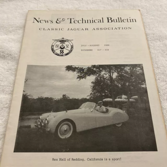 CLASSIC JAGUAR ASSOCIATION - NEWS & TECHNICAL BULLETIN 12 PAGES July-Aug 1988