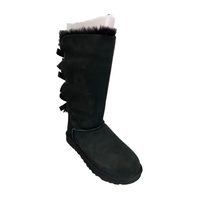 Women's Shoes UGG BAILEY BOW TALL II Sheepskin Boots 1016434 BLACK SZ 9