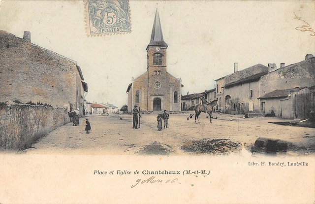 Cpa 54 Place Et Church De Chanteheux