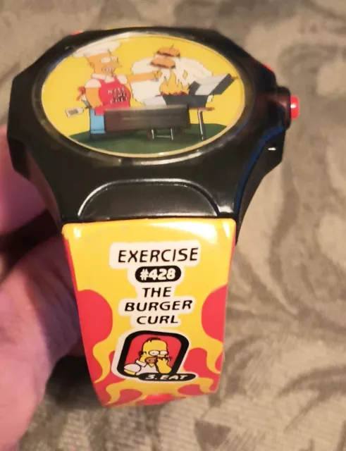 Burger King Bart Simpson BBQ Excise Curl #428 Kids Talking Watch