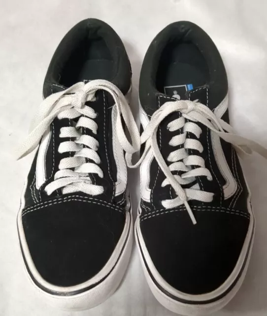 Vans Old Skool Sneakers Trainers Black And White Ultra Cush Size 7.5