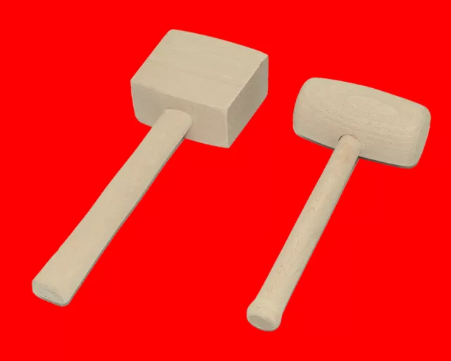 2 x Holzhammer Schreinerklüpfel Holzklüpfel Klopfholz Tischler Schreiner Hammer