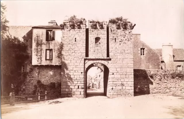 Neurdein, France, Guérande, Porte de Saillé, vintage albumen print, ca.1880 Vint