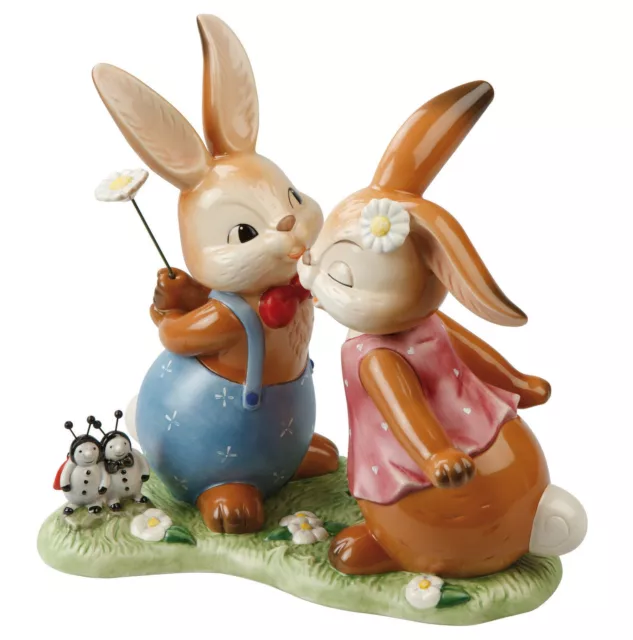 Goebel Ostern "Unzertrennlich" 25 cm Hasen Limited Edition Liebe 2013 NEU + OVP 2