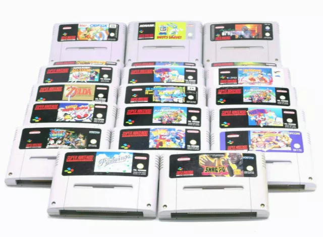Super Nintendo Spiele Original SNES Module PAL Spiele Hefte Super Mario usw