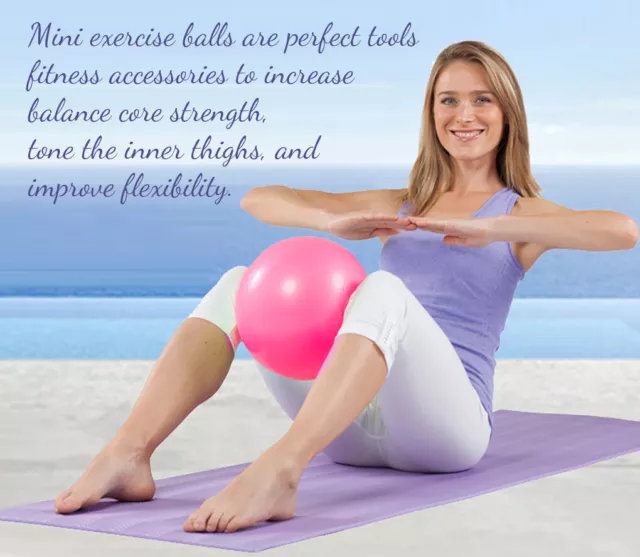 25cm Mini Yoga Ball Pilates Fitness Exercise Stability Ball Women Lady Gym Hot 3