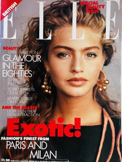 ELLE Magazine British Edition October 1988 RARE UK Michaela Vintage