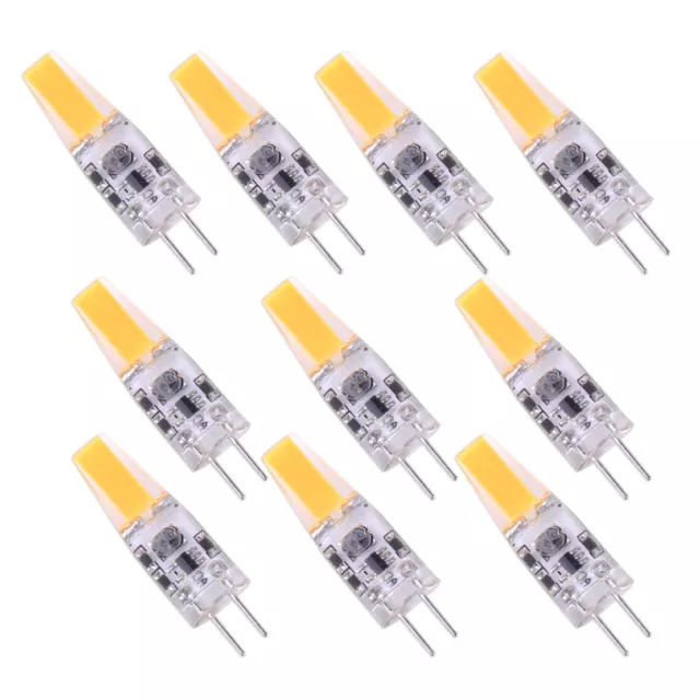 10x G4 3W COB Bulb LED Light AC DC 12V Dimmable LED Lamp Silicone Warm White Nm