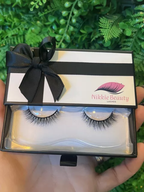 5 Paar 3D Echthaar Wimpern 100% Mink Lashes Fake False Faux Eyelashes Black