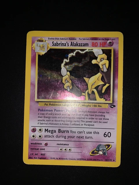 Pokemon Card Sabrina’s Alakazam 16/132 Gym Challenge ENG  Rare English Holo