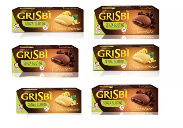 " Vicenzi " Biscuits Grisbi' sans Gluten 6 X 150G (3pz Chocolat / 3pz Citron)