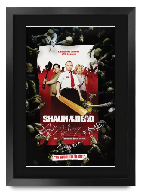 Shaun of the Dead Simon Pegg Gift Printed A3 Poster Framed Picture for Movie Fan