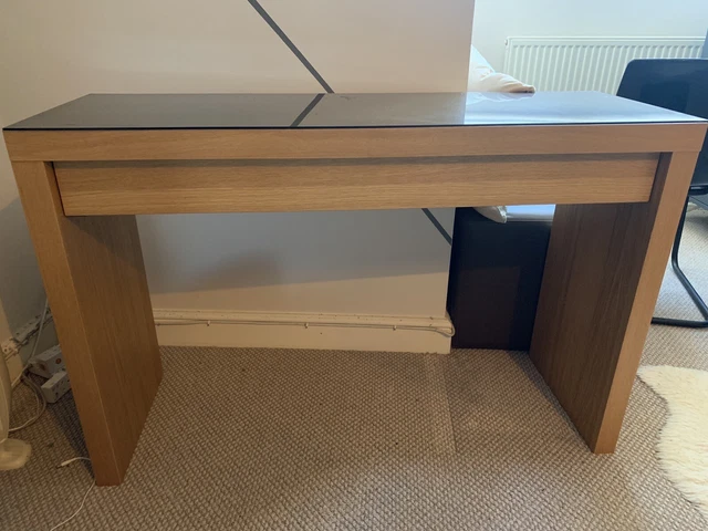 IKEA MALM DRESSING Table OAK with Free Chair DRESSER £80.00 - PicClick UK