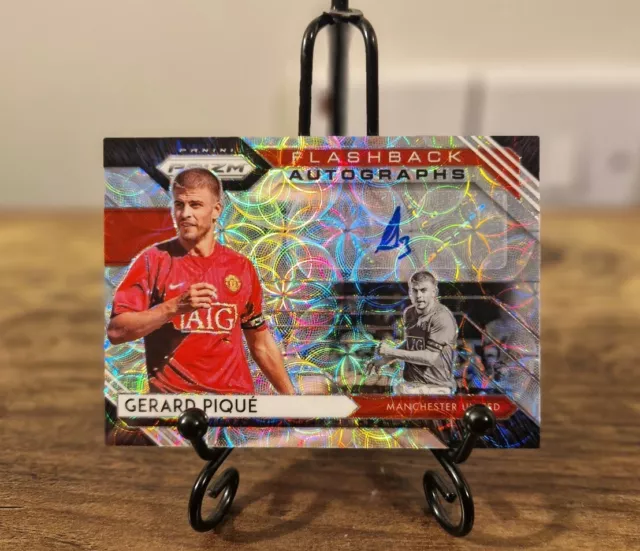 2020-21 Panini Prizm Gerrard Pique Flashback Choice Auto-Manchester United