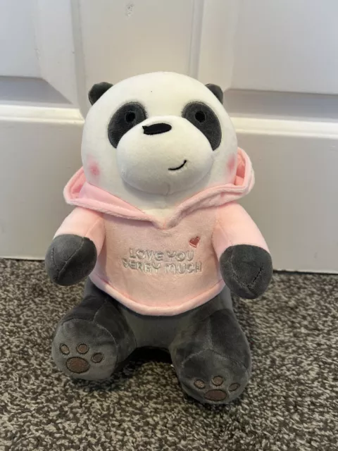MINISO CARTOON NETWORK We Bare Bears Bear Plush In Pink Hoodie 25cm 14.99 PicClick UK