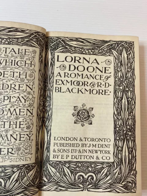Lorna Dune, Eine Romanze von Exmoor von R.D. Blackwell, J M Delle Everyman's Library