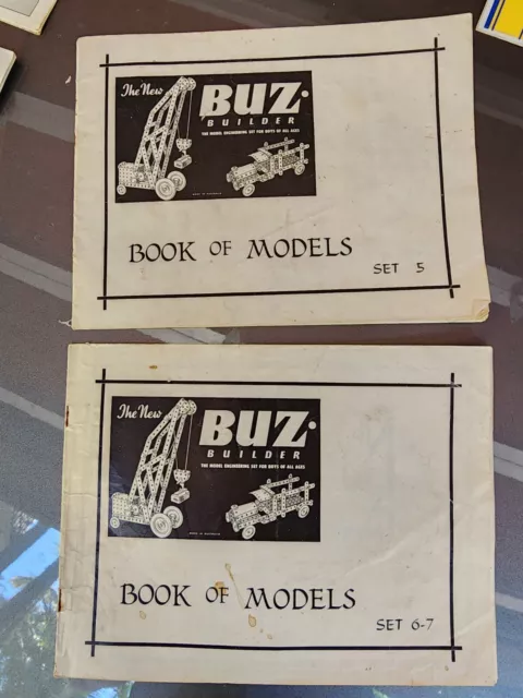 🔸 Vintage Buz Builder Metal Construction Model Book for sets 5, 6 and 7