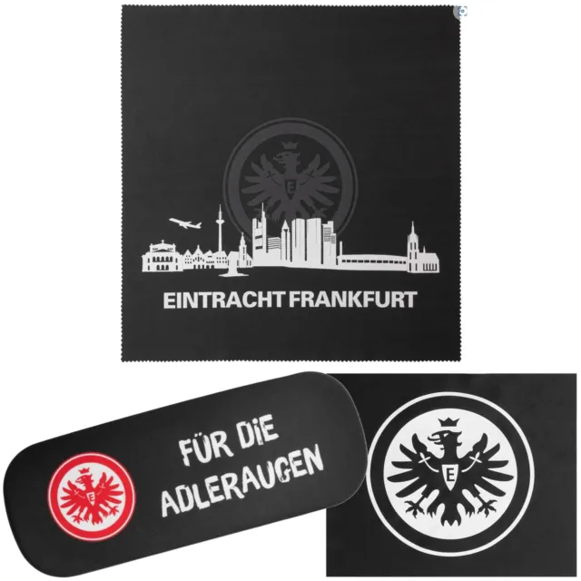 Eintracht Frankfurt Brillenetui mit Putztuch o. Brillenputztuch Brille Etui SGE