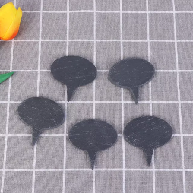 5 Pcs Cake Toppers Slate Cheese Labels Sign Botanical Decor