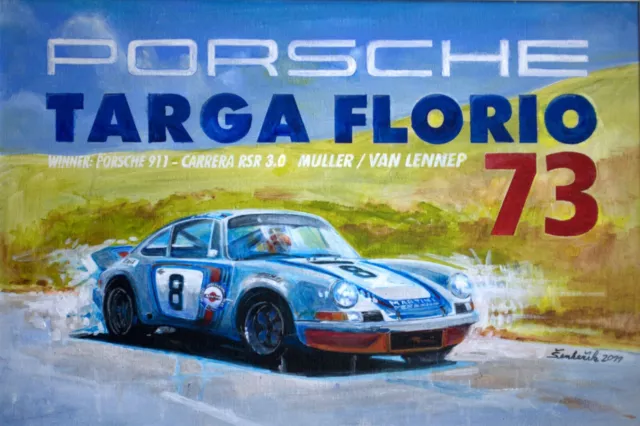 1973 Porsche Targa Florio Racing Poster