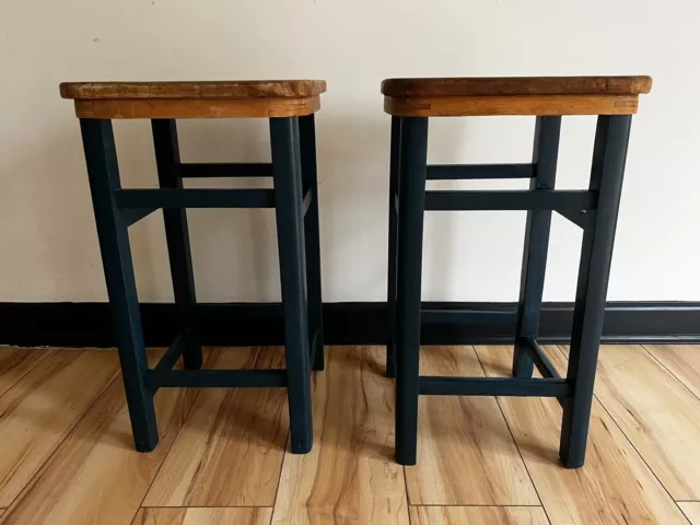 vintage school lab stools