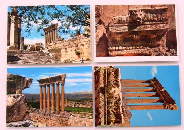 Postkarten Lot 4 x Libanon Lebanon BAALBECK Ansichtskarten ungelaufen Postcards