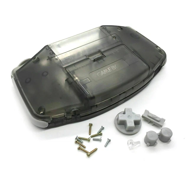 Custodia A Guscio Con Drago Nero + Strumenti Per Gameboy Advance SP - Kit Di Sostituzione Completo - 2