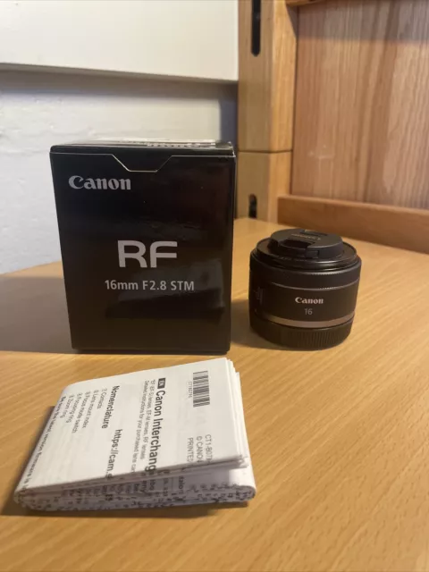 USED ONCE Canon RF 16mm f/2.8 STM Ultra Wide-Angle Lens
