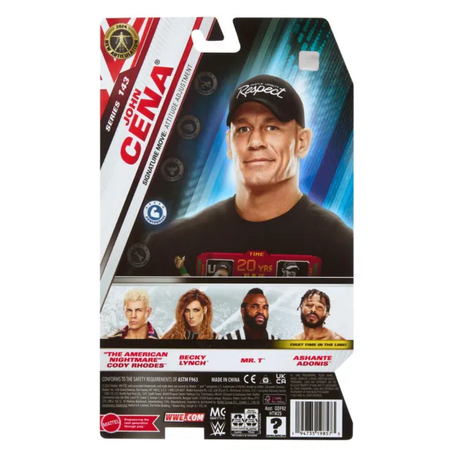 Wwe Mattel Basic Serie 143 John Cena Wrestling Action Figur Elite Entrance Neu 3