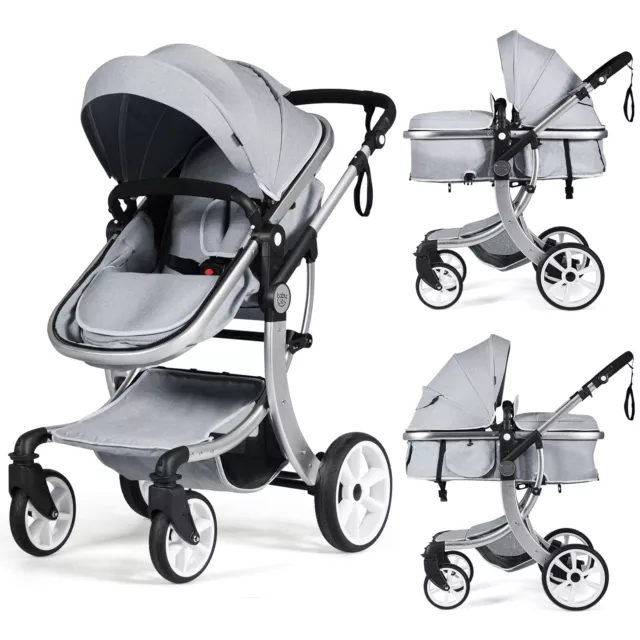 Babyjoy Baby 2-in-1 Stroller High Landscape Infant Stroller w/ Reversible Seat