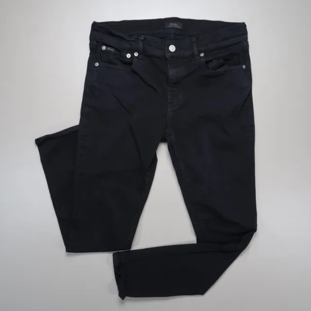 Polo Ralph Lauren Jeans Womens 29 Black Denim The Tompkins Super Skinny
