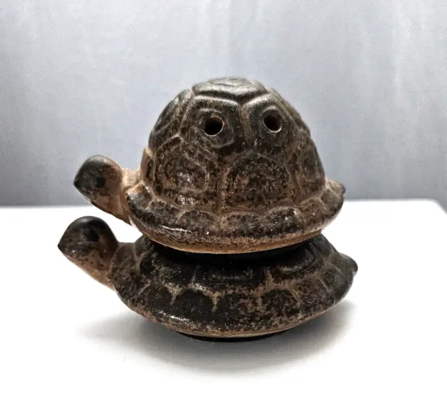 Vintage Ceramic Stacking Turtles Incense Holder Burner ~ NWOT