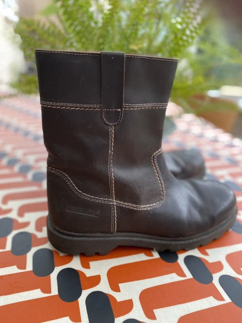 BROWN LEATHER MIS Calf Boots Uk 8 By Livergy 15.00 PicClick UK