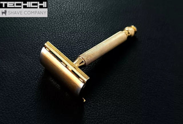 Gillette Ball End Tech Gold Vintage Double Edge Safety Razor