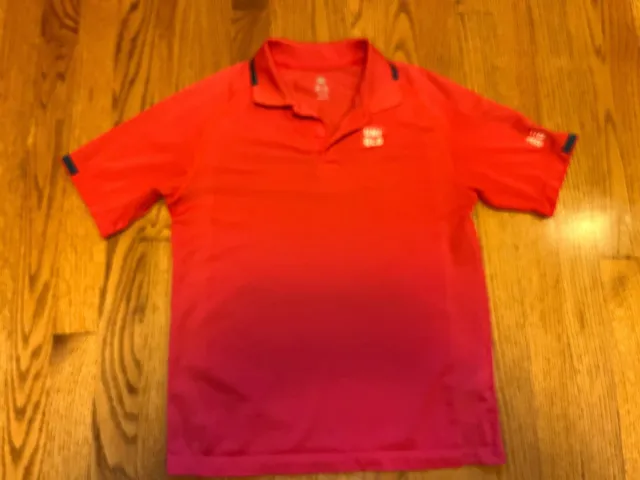 ROGER FEDERER Red TENNIS POLO SHIRT JERSEY Uniqlo Boys 11-12 438615