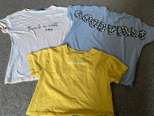 Girls T shirt bundle age 11-13 years. Matalan/primark/new look.