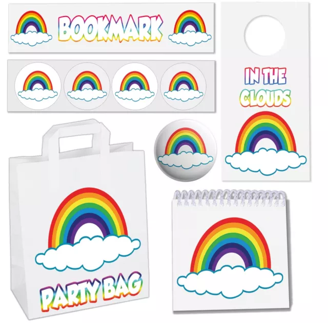 Rainbow Themed Party Bags Fillers Favours Goody Birthday Events Kids Boys Girls