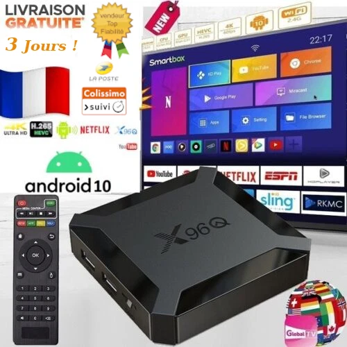 X96Q Android TV Box 1GB/8GB – 4K Media Player Con Android 11, WiFi E Telecomando